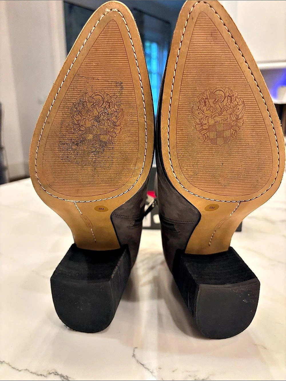 Vince Camuto VC-KATHRINA Pointed Toe Heeled Ankle Boots Gray US 8M - Picture 8 of 13